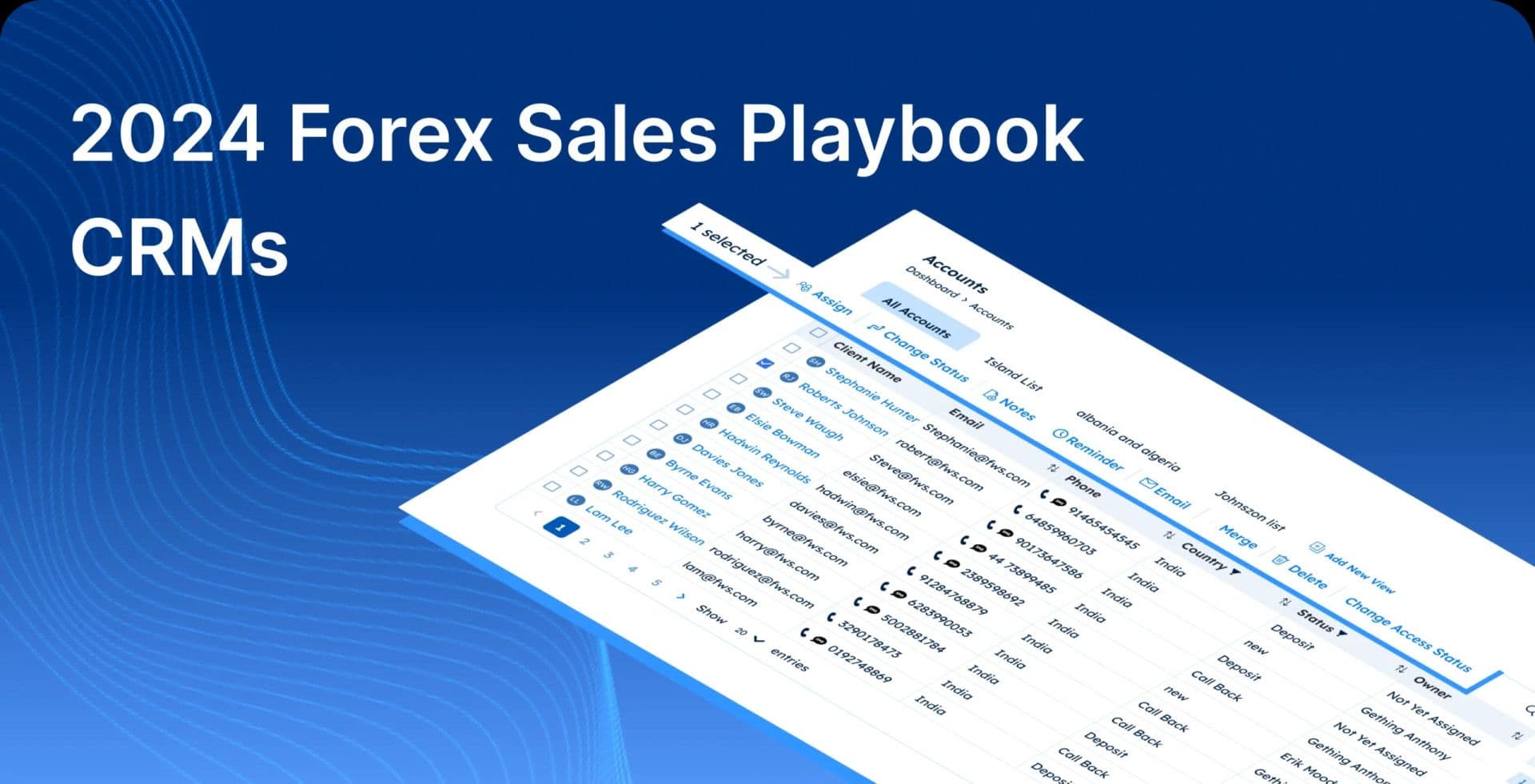 2024 Forex Sales Playbook: CRMs