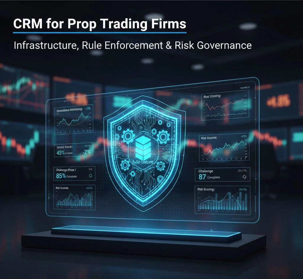 CRM for Prop Trading Firms: Infrastructure, Rule Enforcement & Risk Governance
